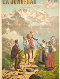 La Jungfrau Bernese Oberland by Taconville for the PLM c1900
