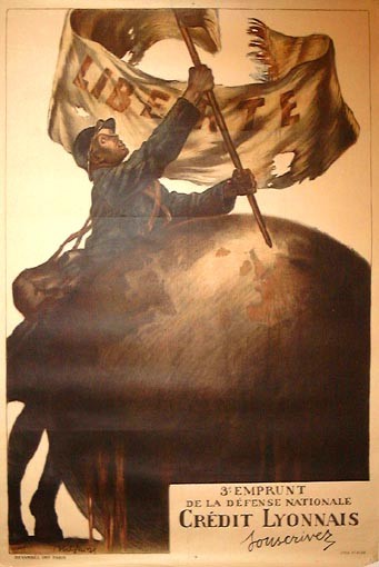 Credit Lyonnaise Liberte by Abel Faivre 1917