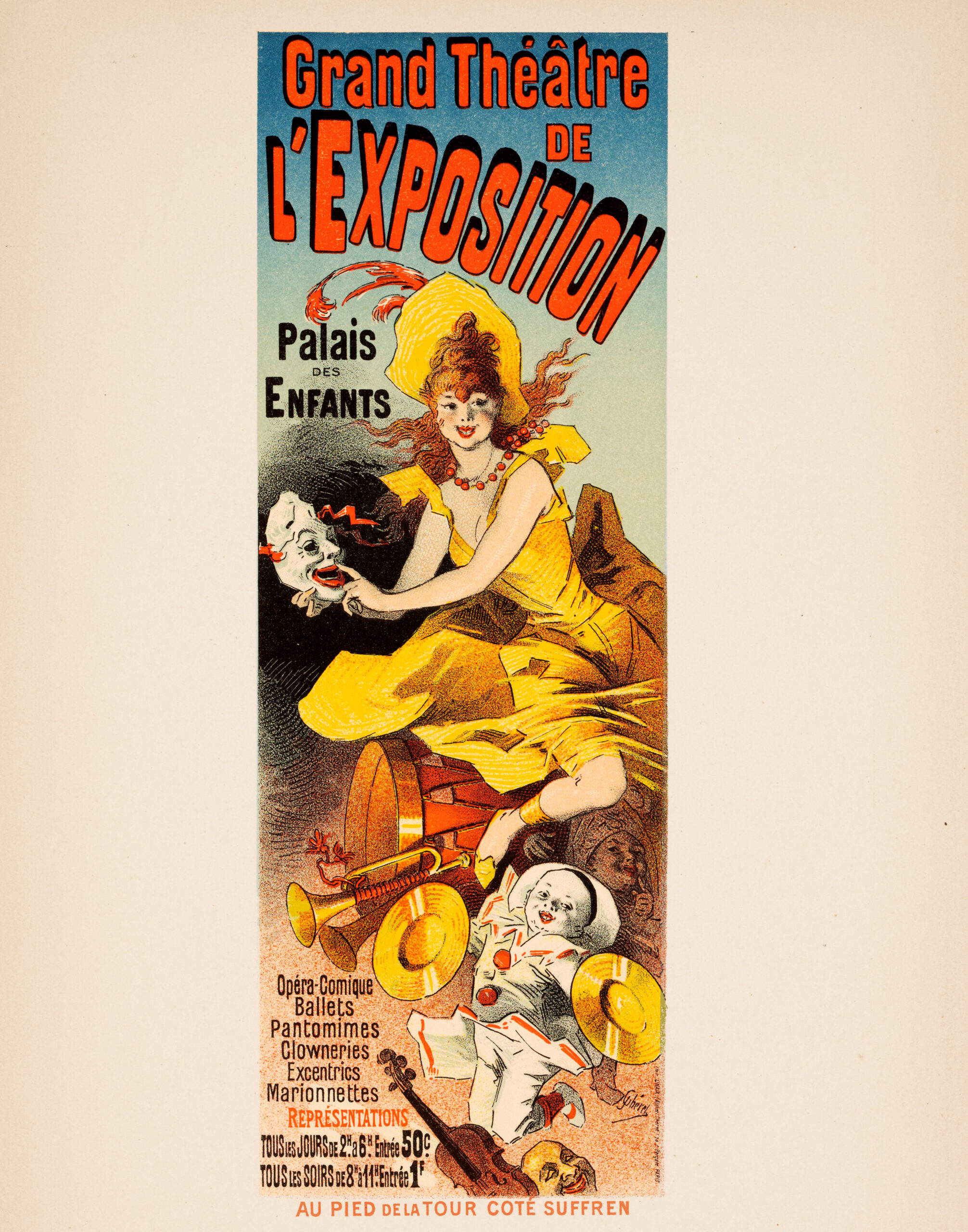 Affiches Illustrees – Grand Theatre de l’Exposition Palais des Enfants – Jules Cheret 1889
