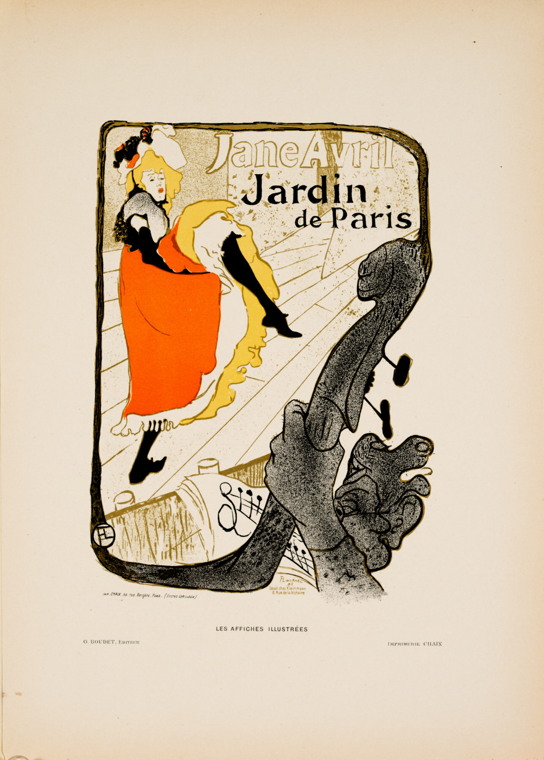Jane Avril by Toulouse Lautrec 1894 for Les Affiches Illustrees
