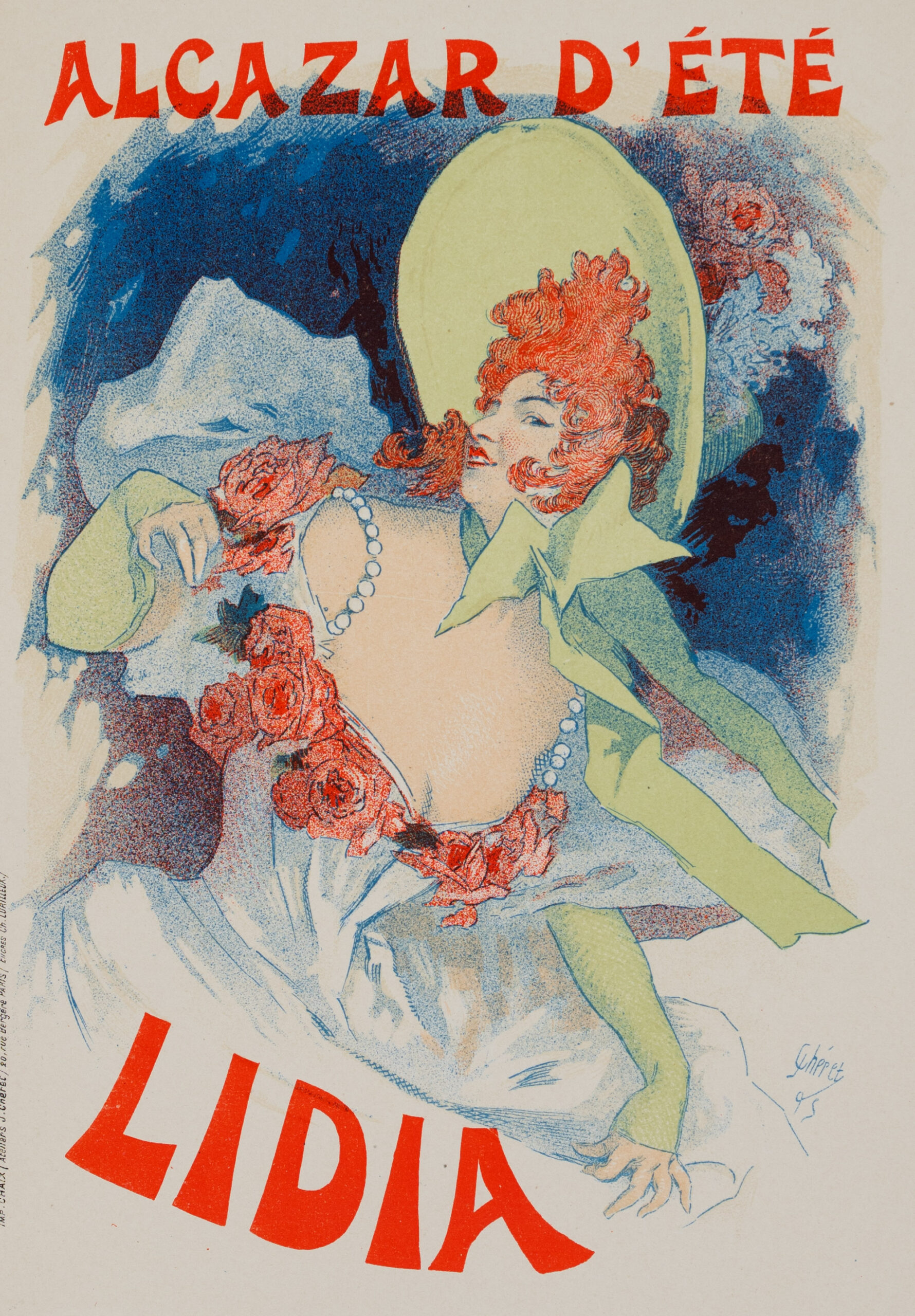 Alcazar d’ete Lidia — Cheret (1894) — Original Les Affiches Illustrees