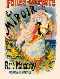 Folies bergere Le Miroir by Jules Cheret 1894 for Les Affiches Illustrees