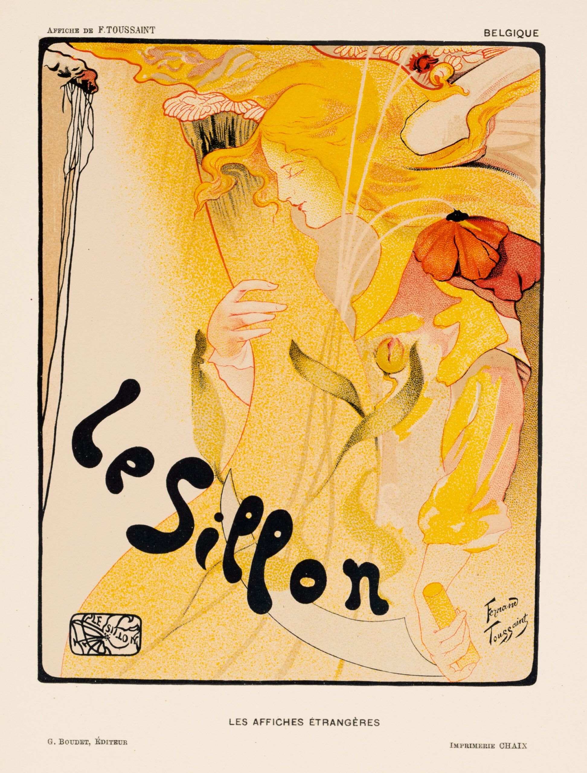 Fernand Toussaint – Le Sillon – Original 1896 Chaix lithograph – Les Affiches Étrangères