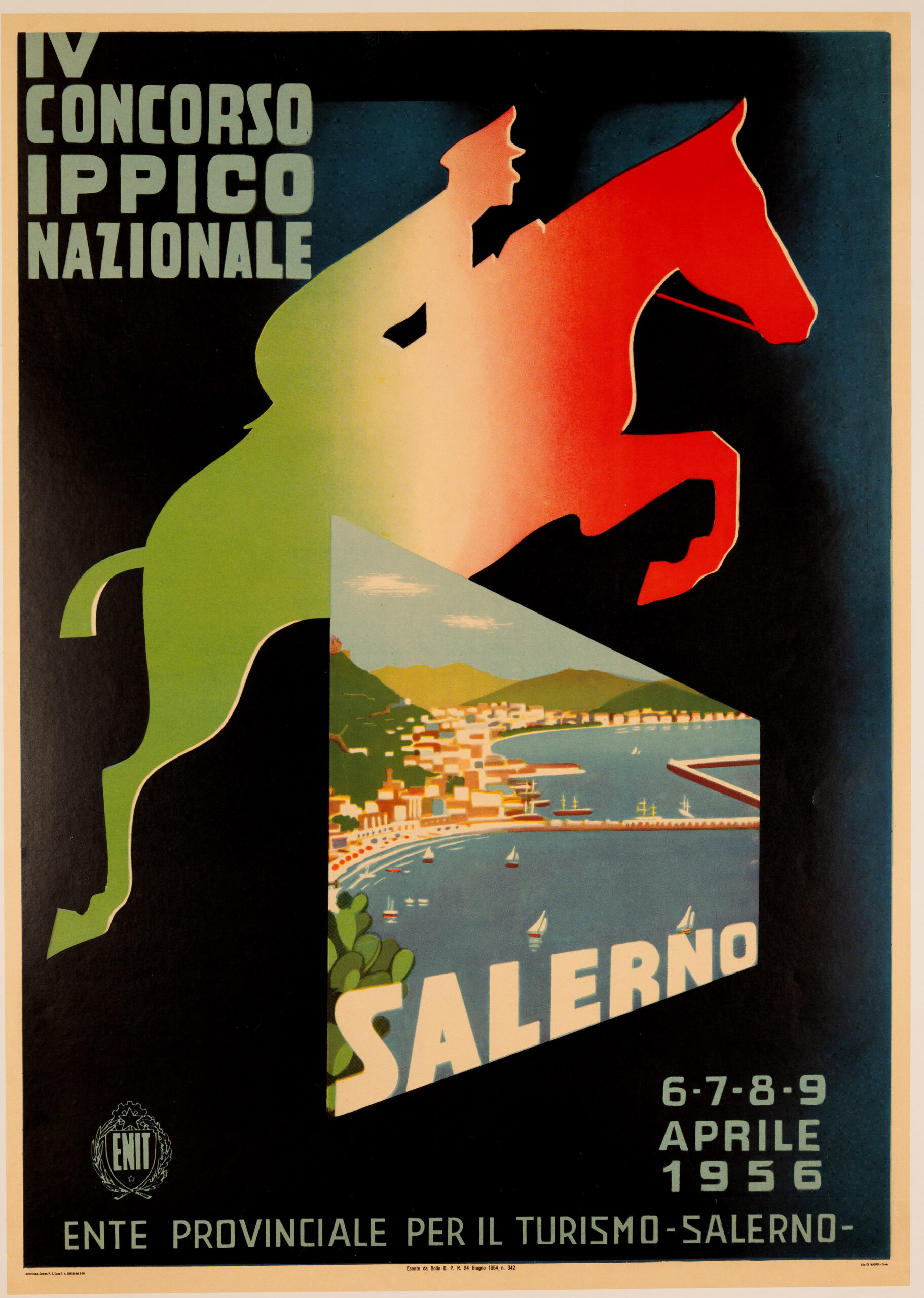 IV Concorso Ippico nazionale Salerno 1956 horse jumping competition