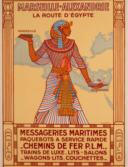 Marseille-Alexandrie PLM by Daviel 1924 Messageries Maritimes Train to Ship travel