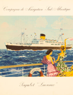 Paquebot Laennec by Brenet c1950 Compagnie Maritime Navigation