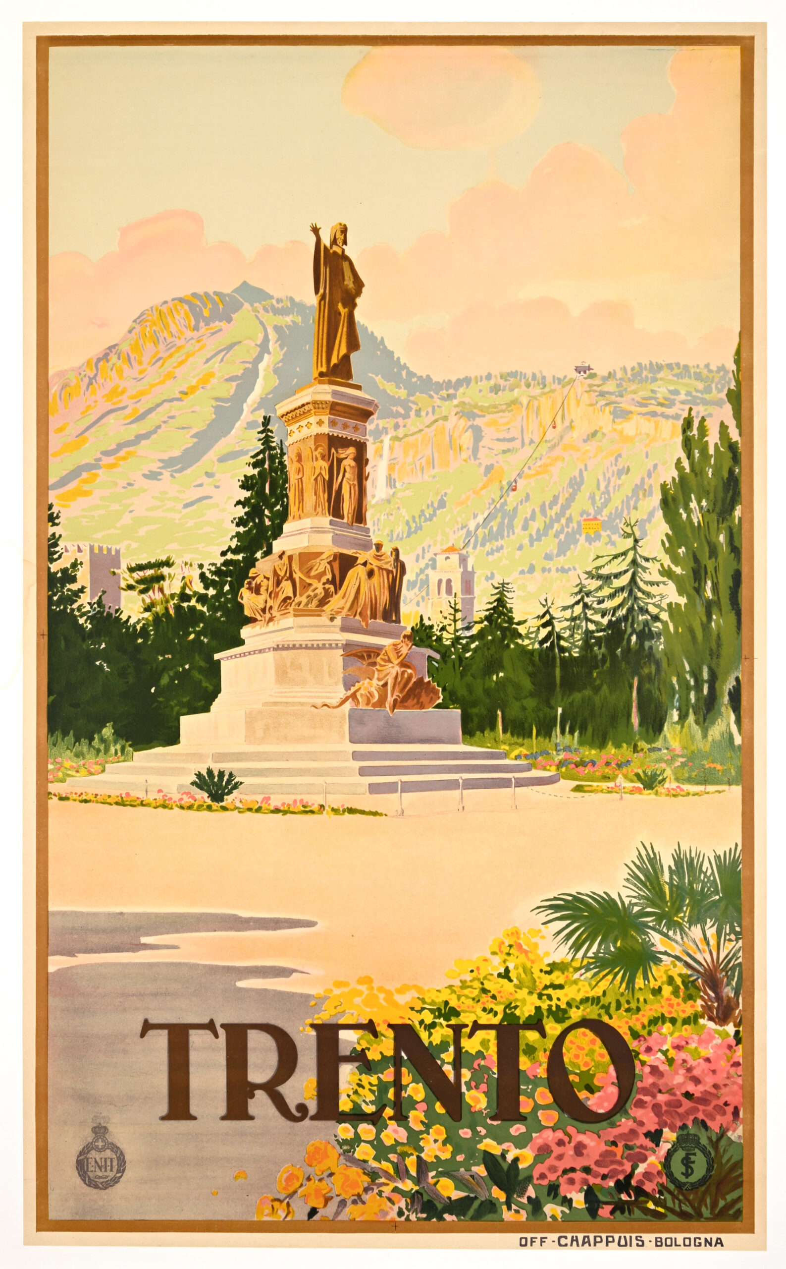 Trento by Silvestri c1930 Enit Italian travel poster
