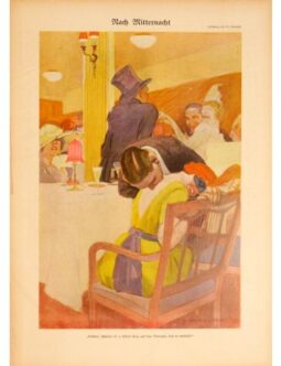 Simplicissimus 1913 Marcello Dudovich Fashionable Bal on linen original