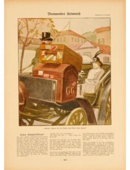 Simplicissimus 1913 Marcello Dudovich Brennendes Heimweh on linen original