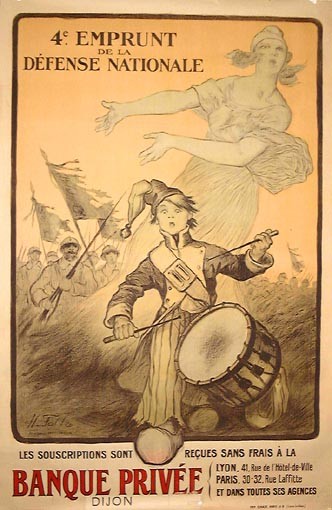 Banque Privee Dijon 4e Emprunt Drummer Boy by H Falter 1917