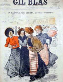 Gil Blas Theofile Steinlen c1890's La bagnole aux cerises