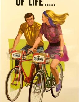 SCHMIDT BEER BICYCLES GO SCHMIDT'S ORIGINAL VINTAGE US POSTER