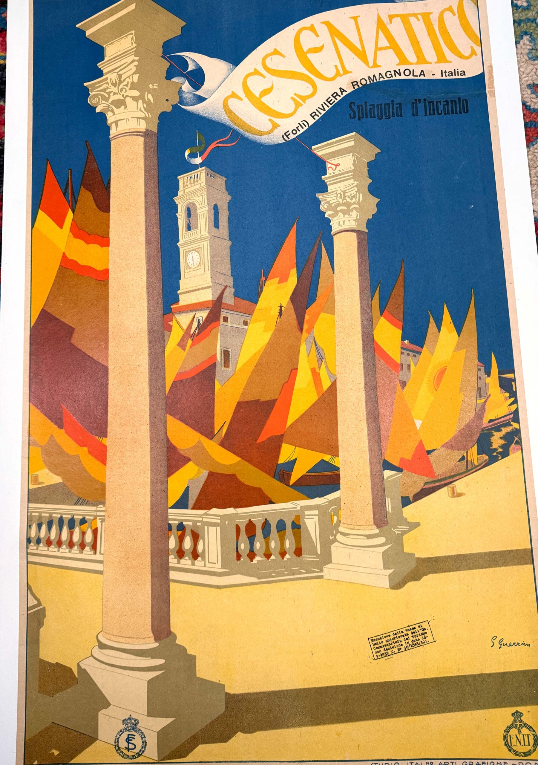 cesenatico italian travel poster