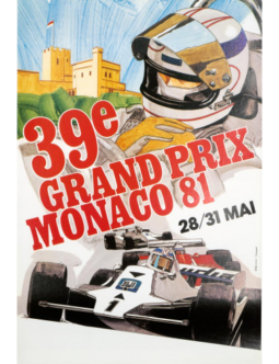 Monaco Grand Prix 1981 by Jacques Grognet vintage poster