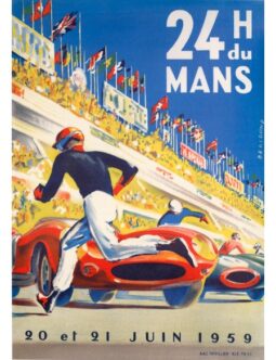 1959 24 hours of Lemans by Michel Beligond poster