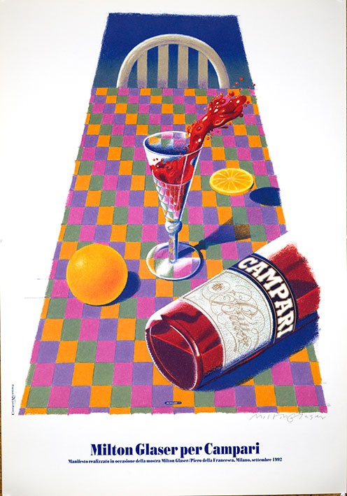 Campari by Milton Glaser original vintage poster RARE