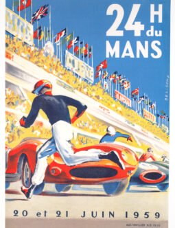 1959 24 hours of Lemans by Michel Beligond poster
