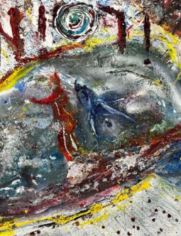 The Guardian Painting by Spencer Stewart 2022 Acrylic and Ink and pigments on canvas