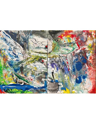 Down by the River Painting by Spencer Stewart 2024 Acrylic and Gesso on canvas