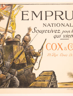 Emprunt National 1918 – Souscrivez pour la Victoire, Original WWI Poster by B. Chavannaz, 1917, Allied Tank
