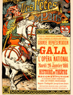 Les Fetes de Paris Eugene Grasset FOR LES AFFICHES ILLUSTREES 1896 Stone Litho