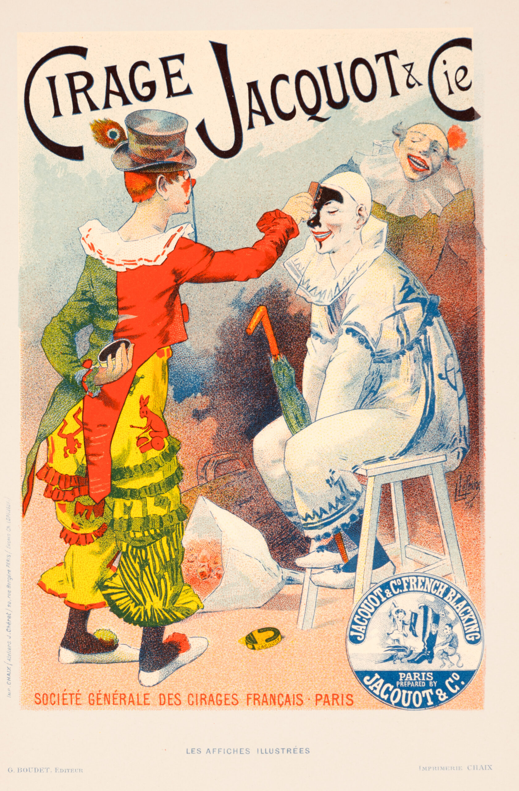 Cirage Jaquot by Lucien Lefevre FOR LES AFFICHES ILLUSTREES 1896 Stone Litho