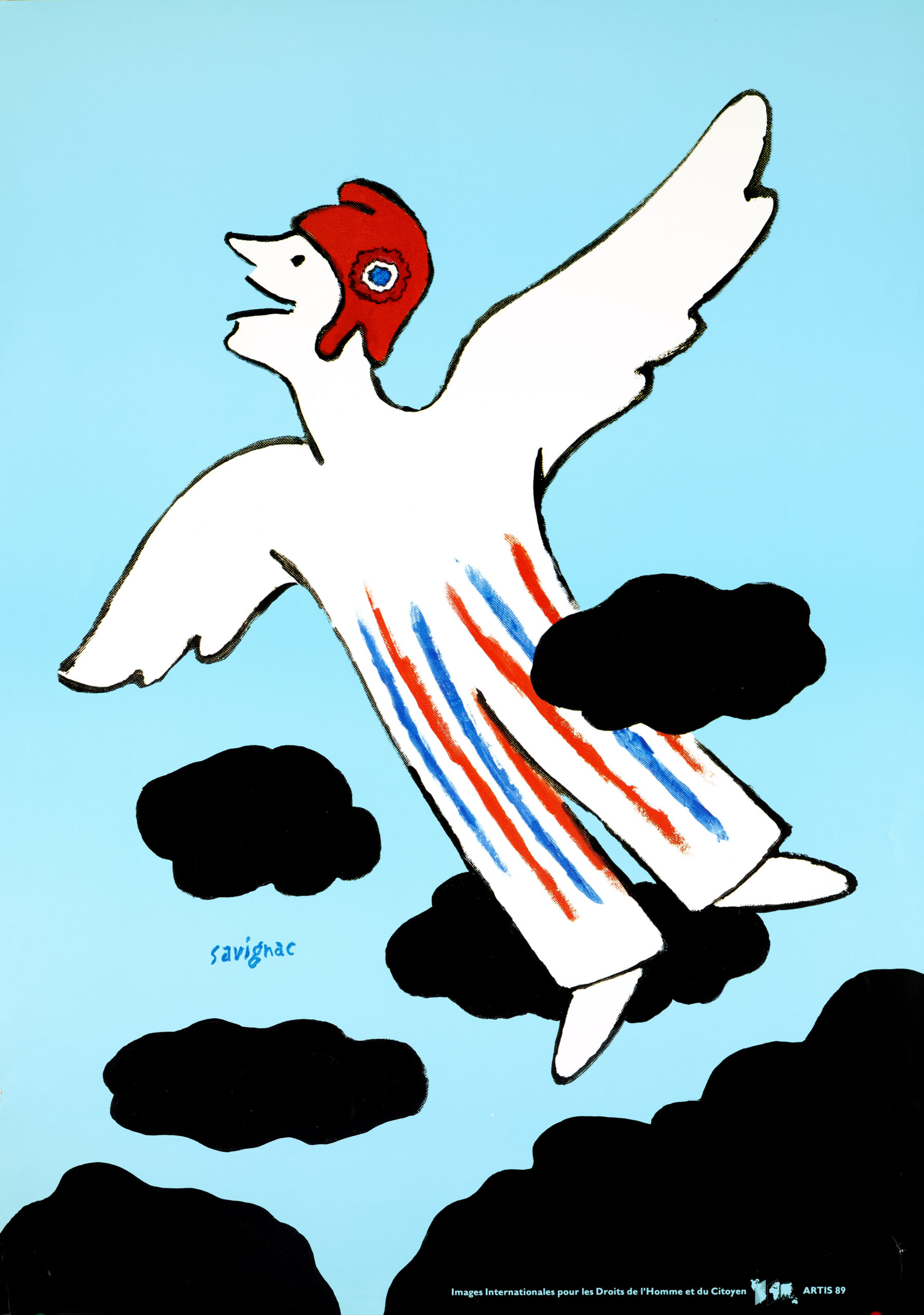 Raymond Savignac (1989) – Droits de l’Homme – Original Human Rights Bicentennial Poster