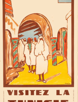 Visitez La Tunisie by Yahia (1950s) Original French Travel Poster – Printed by Rene Sicard, Paris
