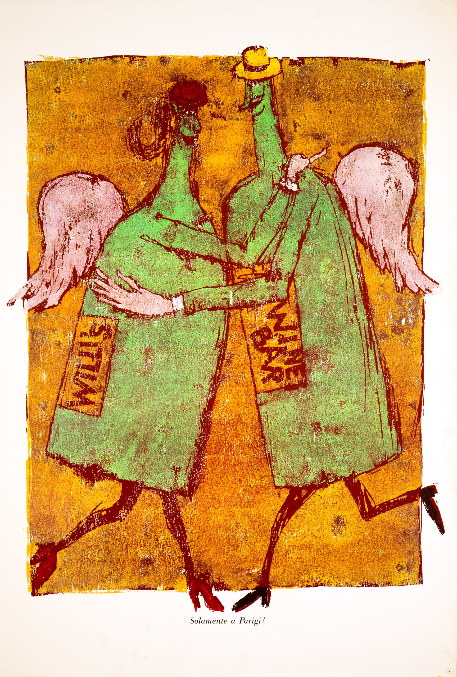 Willi’s Wine Bar – Daniel Pudles, 1991 | Original Lithograph on Canson Paper, “Solamente a Parigi”