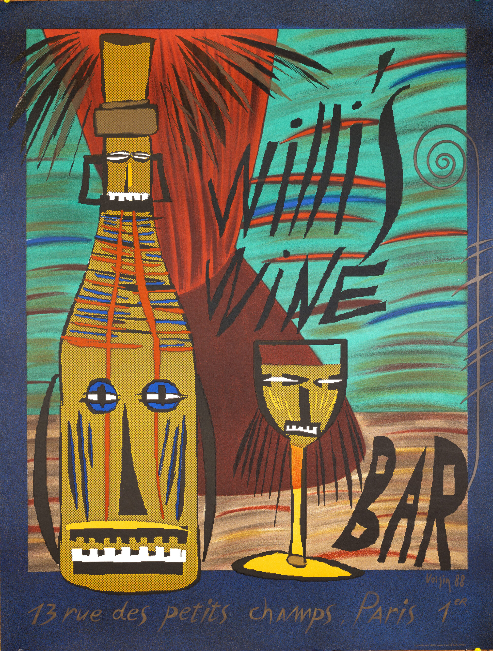 Willi’s Wine Bar – Frédéric Voisin, 1988 – Original First Edition Poster