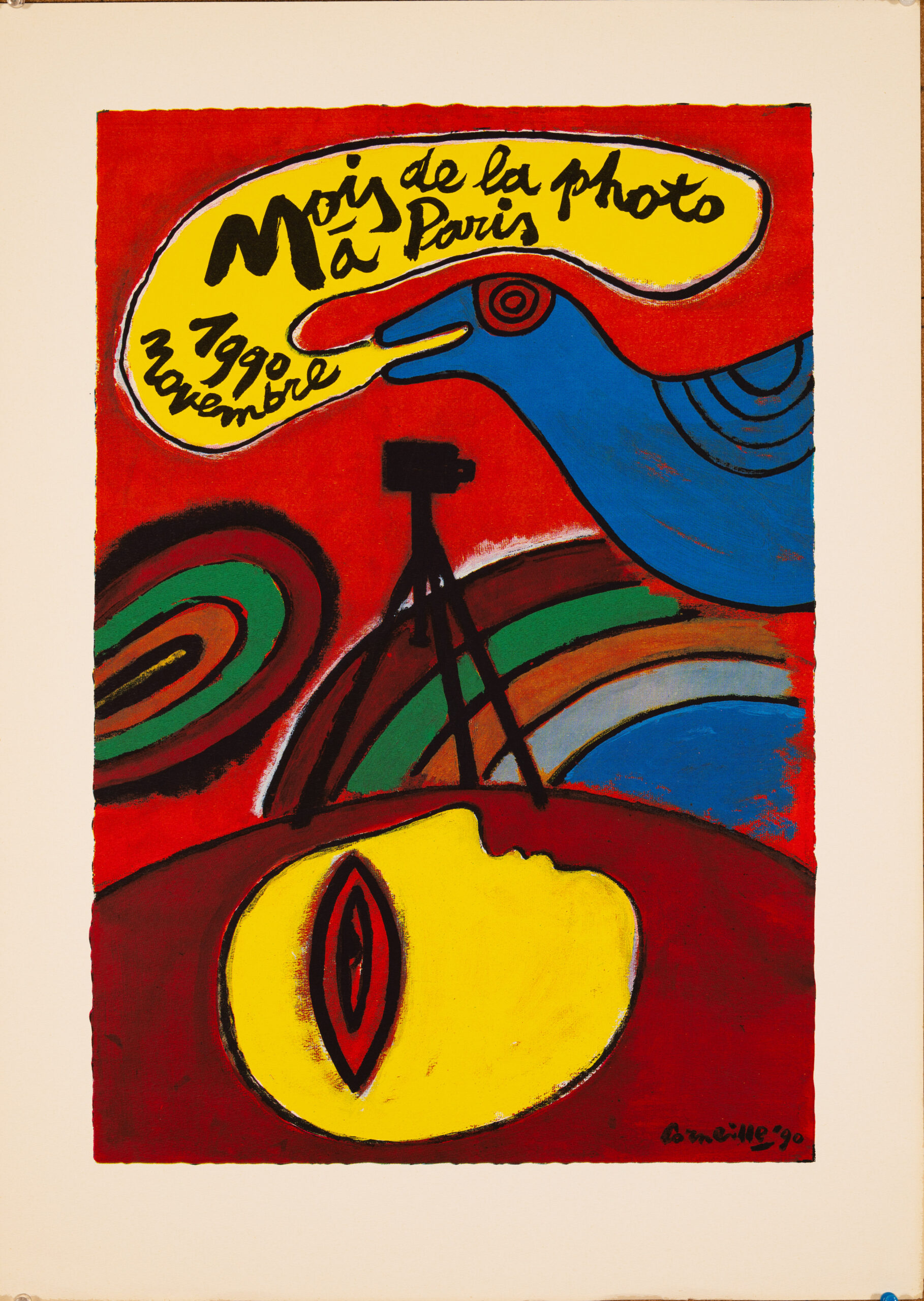 Mois de La Photo a Paris by Corneille 1990 original serigraphie on Wove Paper