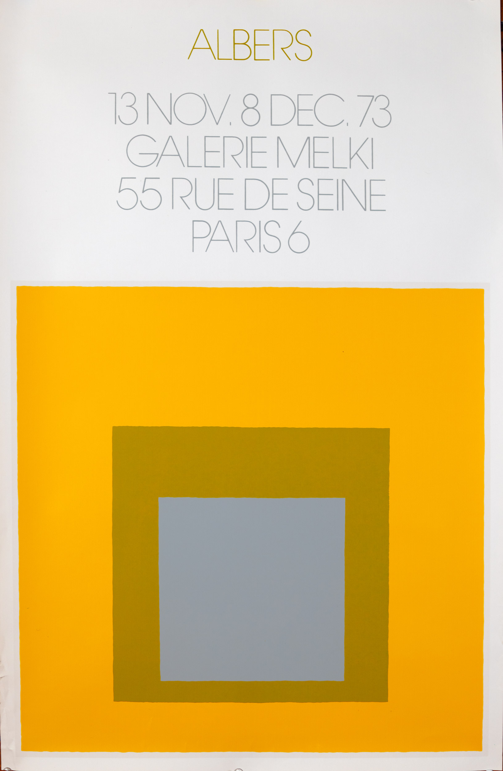 HOMAGE TO THE SQUARE — GALERIE MELKI PARIS — JOSEF ALBERS — 1973