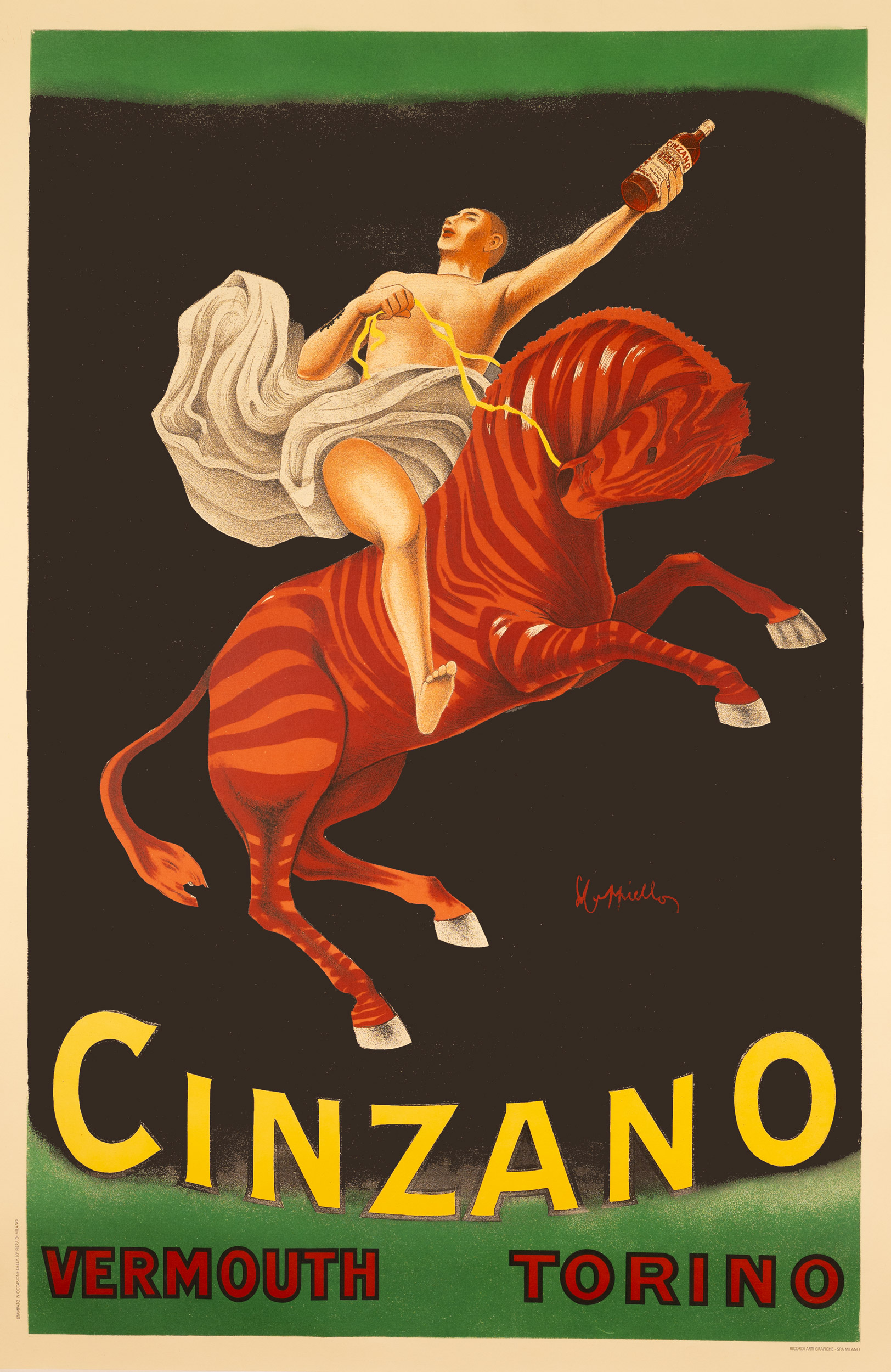 Cinzano Leonetto Cappiello 1950c original Italian poster