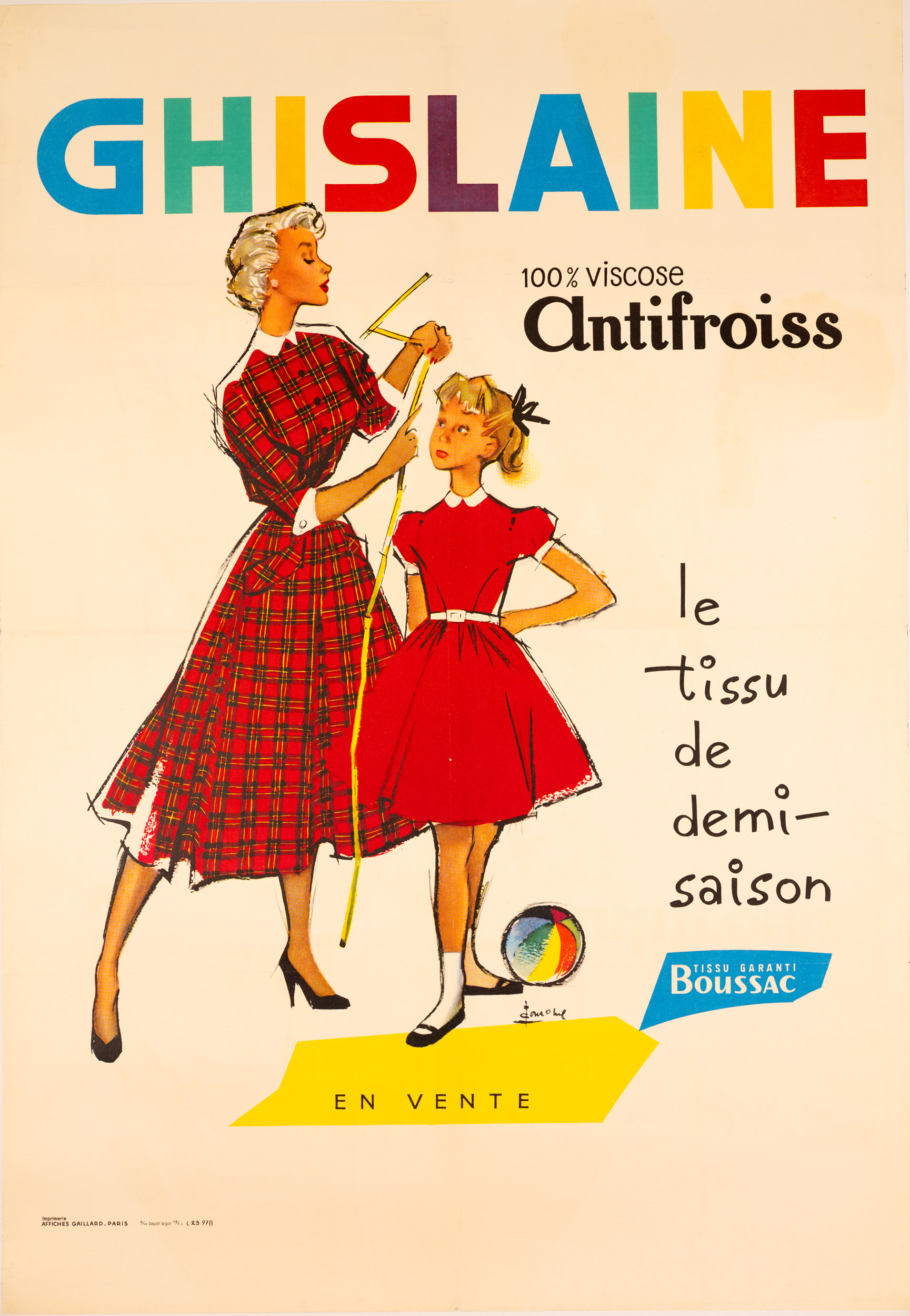 Ghislaine 1950's Fashion poster