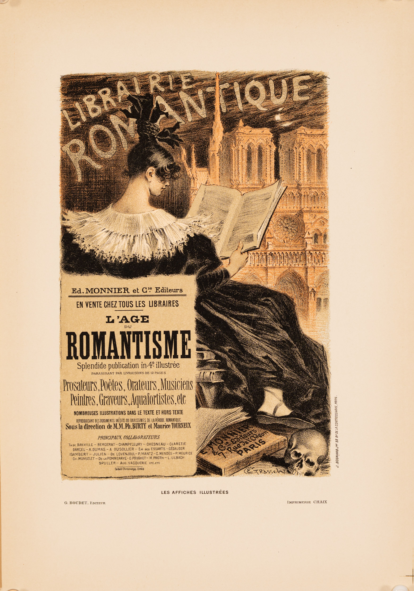 LIBRAIRIE ROMANTIQUE — EUGENE GRASSET — 1896 - AFFICHES ILLUSTREES