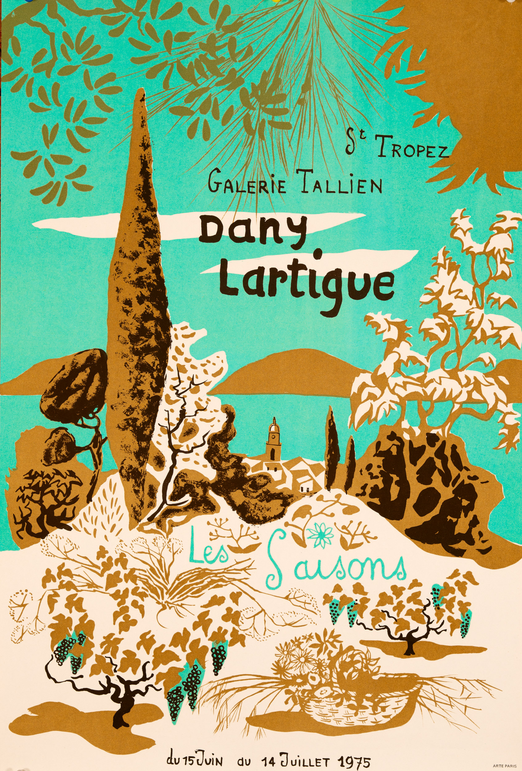 LES SAISONS — GALERIE TALLIEN, ST TROPEZ — DANY LARTIGUE — 1975