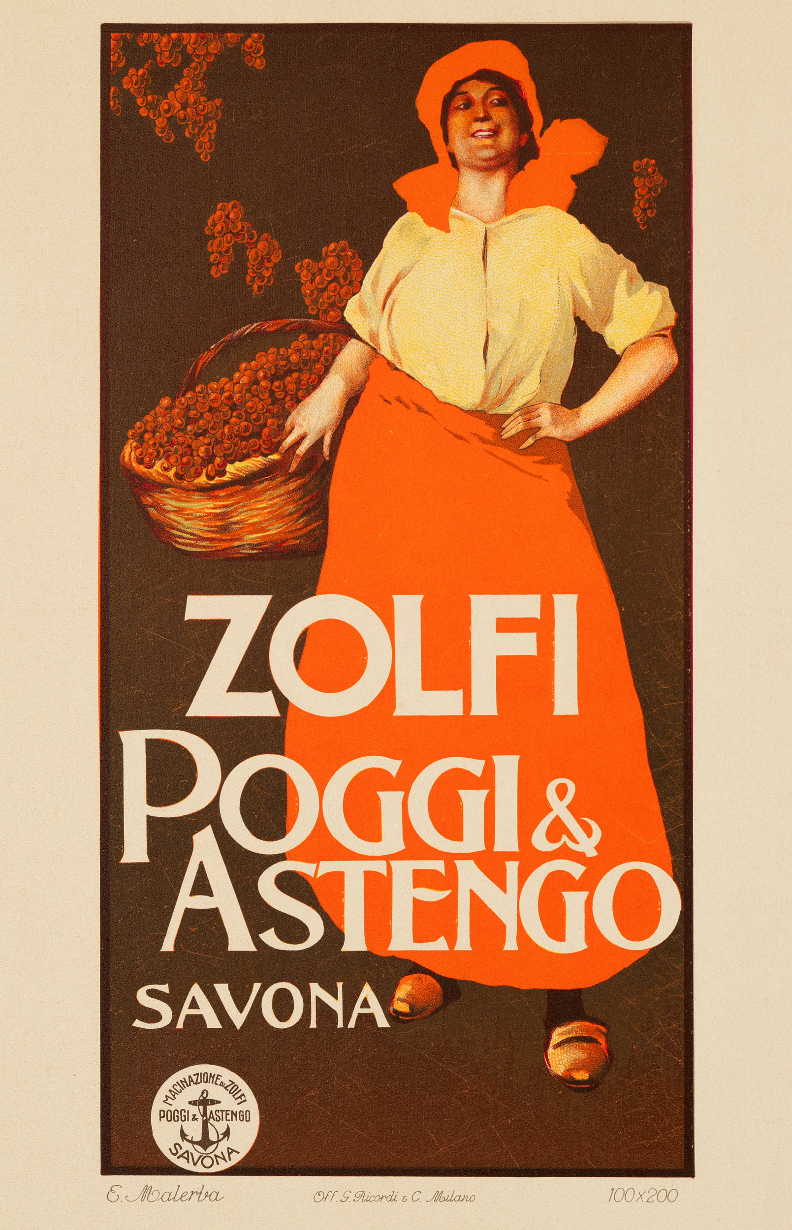 ZOLFI BY ETTORE MALERBA — RICORDI PORTFOLIO — c.1910 WINE