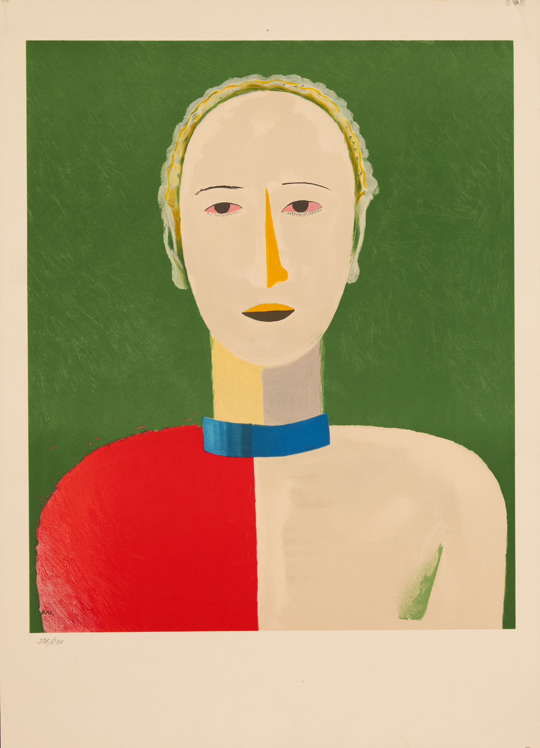 Kazimir Malevich, Portrait c1980 numbered 275/2000